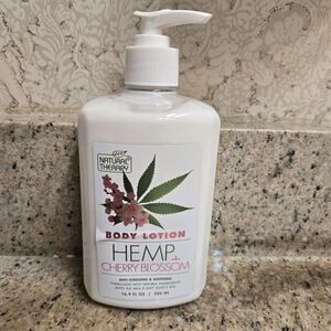 Natural Therapy Body Lotion Hemp Cherry Blossom Anti-oxidizing Soothing 16.9 FL